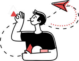 Illustration of a person launching a paper airplane, representing Digiview 360 LLC’s free consultation service to help businesses boost leads, enhance brand visibility, and improve online presence through customized digital marketing strategies.